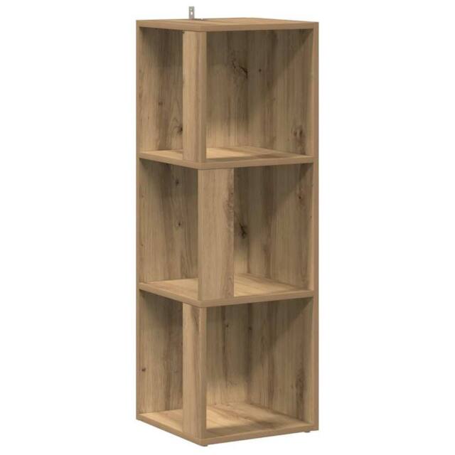 Berkfield Home Corner Cabinet Artisan Oak 33x33x100 cm Engineered Wood in Brown - Size: 33 x 33 x 100 cm - image 1