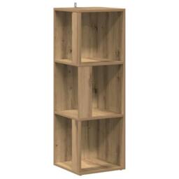 Berkfield Home Corner Cabinet Artisan Oak 33x33x100 cm Engineered Wood in Brown - Size: 33 x 33 x 100 cm - thumbnail 1