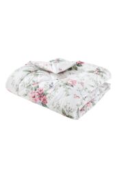 Bridgerton By Catherine Lansfield 'Penelope Floral' Reversible Eiderdown Bedspread in Cream - thumbnail 5