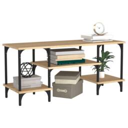 Berkfield Home TV Cabinet Sonoma Oak 102x35x45.5 cm Engineered Wood in Light Tan - thumbnail 4