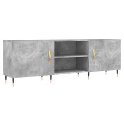 Berkfield Home TV Cabinet Concrete Grey 150x30x50 cm Engineered Wood - Size: 150 x 30 x 50 cm - thumbnail 3