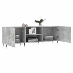 Berkfield Home TV Cabinet Concrete Grey 150x30x50 cm Engineered Wood - Size: 150 x 30 x 50 cm - thumbnail 4