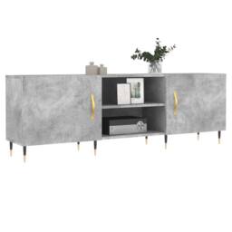 Berkfield Home TV Cabinet Concrete Grey 150x30x50 cm Engineered Wood - Size: 150 x 30 x 50 cm - thumbnail 1