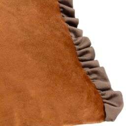 Wylder Tilly Velvet Frill Reversible Cushion in Burnt Orange - Size: 30 cm x 50 cm - thumbnail 4