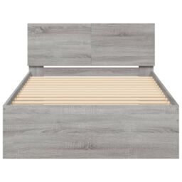 Berkfield Home Bed Frame without Mattress with Headboard Grey Sonoma 100x200 cm - thumbnail 5