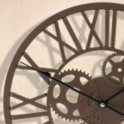 Marco Paul Mechanical Skeleton Wall Clock Indoor Outdoor in Brown - thumbnail 8