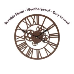 Marco Paul Mechanical Skeleton Wall Clock Indoor Outdoor in Brown - thumbnail 6