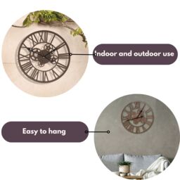 Marco Paul Mechanical Skeleton Wall Clock Indoor Outdoor in Brown - thumbnail 5