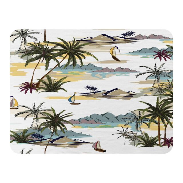 Benjamin Tate Design Palm Trees Blanket in Natural - Size: 120 cm x 150 cm - image 1
