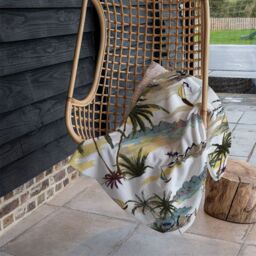 Benjamin Tate Design Palm Trees Blanket in Natural - Size: 120 cm x 150 cm - thumbnail 4