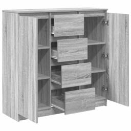 Berkfield Home Sideboard with Drawers Grey Sonoma 100.5x35x98.5 cm Engineered Wood - thumbnail 5