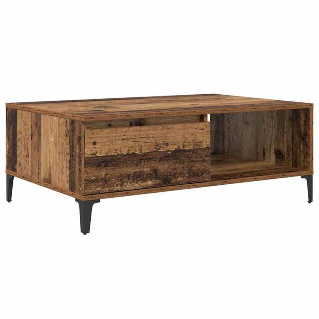 Berkfield Home Coffee Table Old wood 90 x 60 x 35 cm Engineered wood in Brown - image 1