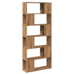 Berkfield Home Book Cabinet/Room Divider Artisian Oak 80x24x186 cm in Brown - Size: 80 x 24 x 186 cm - thumbnail 6