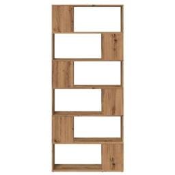 Berkfield Home Book Cabinet/Room Divider Artisian Oak 80x24x186 cm in Brown - Size: 80 x 24 x 186 cm - thumbnail 4