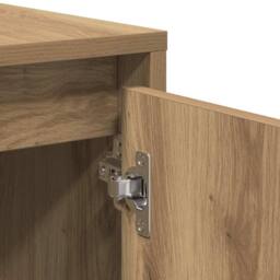 Berkfield Home TV Cabinet Artisan Oak 120x30x40.5 cm Engineered Wood in Brown - thumbnail 8