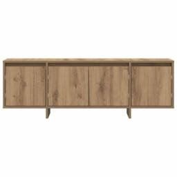 Berkfield Home TV Cabinet Artisan Oak 120x30x40.5 cm Engineered Wood in Brown - thumbnail 5