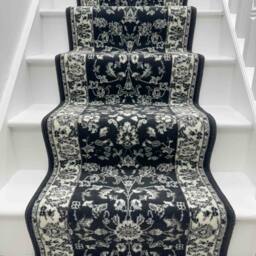 runrug Stair Runner Carpet for Staircases - Soft & Comfy, 9mm - 'Traditional' in Dark Grey - Size: 60 cm x 690 cm - thumbnail 4