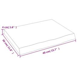 Berkfield Home Beautiful Wall Shelf Dark Grey 40x30x(2-4) cm Treated Solid Wood Oak in Dark Brown - thumbnail 9