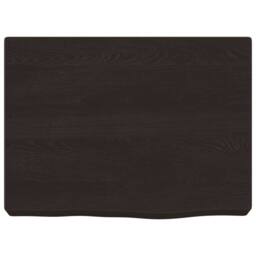 Berkfield Home Beautiful Wall Shelf Dark Grey 40x30x(2-4) cm Treated Solid Wood Oak in Dark Brown - thumbnail 4