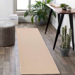 Desire Rugs Simple Low Pile Modern Tufted Area Rugs for Living Room with Felt Backing in Light Beige - Size: 57 cm x 220 cm - thumbnail 4
