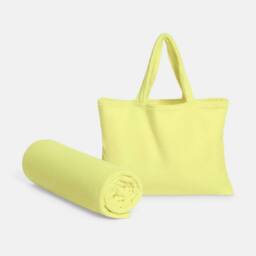 OHS Beach Towel Bag Microfibre Quick Dry Absorbent Bath Large Travel Spa in Yellow - thumbnail 4