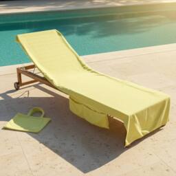 OHS Beach Towel Bag Microfibre Quick Dry Absorbent Bath Large Travel Spa in Yellow - thumbnail 3