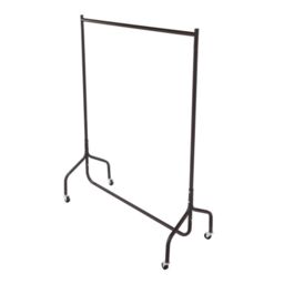 Oypla All Metal Super Heavy Garment Clothes Rail - 4ft in Black - thumbnail 1