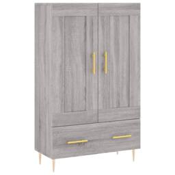 Berkfield Home Highboard Grey Sonoma 69.5x31x115 cm Engineered Wood - thumbnail 1