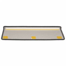 Berkfield Home Carpet Stair Treads 15 pcs 65x21x4 cm Dark Grey - Size: Medium - thumbnail 5