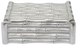 Orsina Hiba Small Silver Finish Bamboo Effect Trinket Box - thumbnail 6