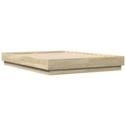 Berkfield Home Bed Frame without Mattress Sonoma Oak 135x190 cm Double in Brown - thumbnail 6