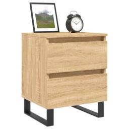 Berkfield Home Bedside Cabinets 2 pcs Sonoma Oak 40x35x50 cm Engineered Wood in Light Brown - Size: 40 x 35 x 50 cm - thumbnail 3