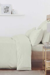 Murmur ' 500TC' Plain Dye Fitted Sheet in Green - Size: King Fitted - thumbnail 2