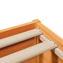 Berkfield Home Bed Frame Frame Wax Brown 150x200 cm King Size Solid Wood Pine - thumbnail 9