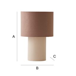 ValueLights Bobby Colour Clash Duo Fabric Table Lamp in Natural - thumbnail 7