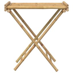 Berkfield Home Folding Tray Table 70.5x42.5x80 cm Bamboo in Brown - thumbnail 5