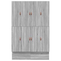 Berkfield Home Storage Bed Frame Grey sonoma Engineered wood 160 x 200 cm - thumbnail 8