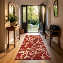 Livabliss Riley-Vintage Red Beige Brown Traditional Boho Living Dining Bedroom Rug in Dark Red - Size: 200 cm x 290 cm - thumbnail 8