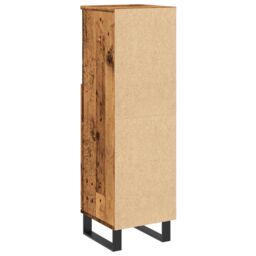 Berkfield Home Bathroom Cabinet Old Wood 30x30x100 cm Engineered Wood in Brown - Size: 30 x 30 x 100 cm - thumbnail 6