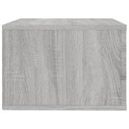 Berkfield Home Elegant Wall-mounted Bedside Cabinet Grey Sonoma 50x36x25 cm - Size: 50 x 36 x 25 cm - thumbnail 8
