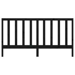 Berkfield Home Bed Headboard Black 186x4x100 cm Solid Wood Pine - Size: 186 x 4 x 100 cm - thumbnail 4