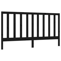 Berkfield Home Bed Headboard Black 186x4x100 cm Solid Wood Pine - Size: 186 x 4 x 100 cm - thumbnail 1