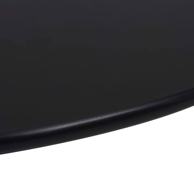 Berkfield Home Table Top Tempered Glass Round 500 mm in Black - image 1