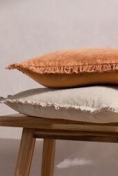 Yard Bertie 100% Cotton Velvet Cushion in Natural - Size: 45 cm x 45 cm - thumbnail 5