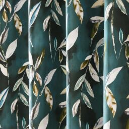 Sundour Madrid Eyelet Curtains in Bottle Green - Size: 168 cm width x 137 cm drop - thumbnail 3