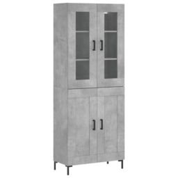 Berkfield Home Highboard Concrete Grey 69.5x34x180 cm Engineered Wood - thumbnail 2
