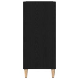 Berkfield Home Record Cabinet Black Oak 84, 5x38x89 cm Engineered Wood - Size: 5 x 38 x 89 cm - thumbnail 4