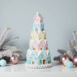 Garden Greatness Pastel Gingerbread Tower House Decoration - Size: 1 Pack - thumbnail 1