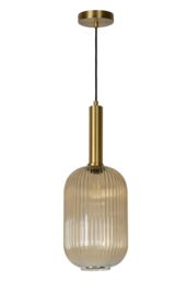 Lucide 'MALOTO' Dimmable Adjustable Indoor Stylish Retro Pendant Light 1xE27 in Orange - thumbnail 2