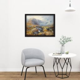 "Artery8 Wall Art Print Thorburn Danger Aloft Rock Ptarmigan Bird Painting Large Framed Wall Décor Art in Brown - Size: W18"" x H24""" - thumbnail 2